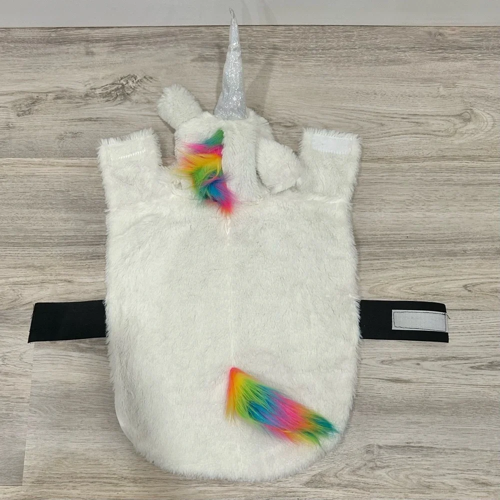 White Rainbow Unicorn Pet Dog Halloween Costume Size M Medium Breed
